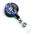 Carolines Treasures Flat Coated Retriever Winter Snowflakes Holiday Retractable Badge Reel LH9276BR